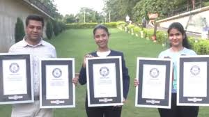  जाह्नवी ने स्केटिंग में पांच गिनीज बुक ऑफ वर्ल्ड रिकॉर्ड बनाए